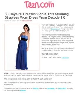 dress in teen.com