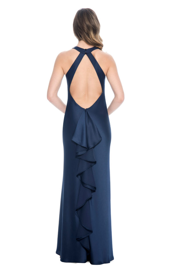navy blue long gown