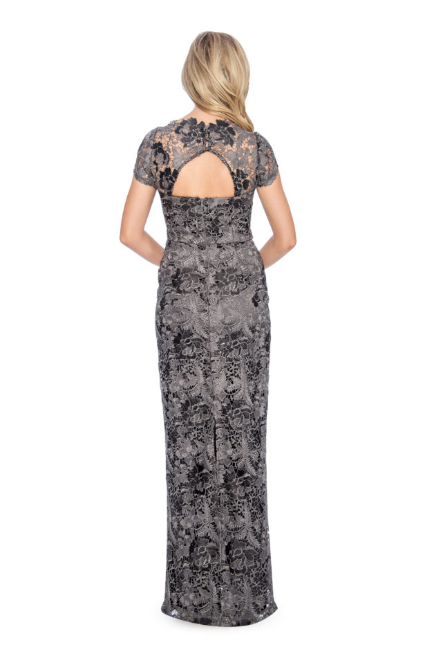 lace sequin dress - bridesmaid dress - formal evening dress - mother of bride dress- plus size dress