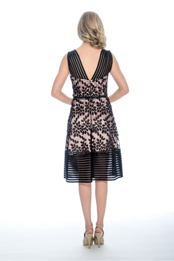 soutache, A-line, short dress