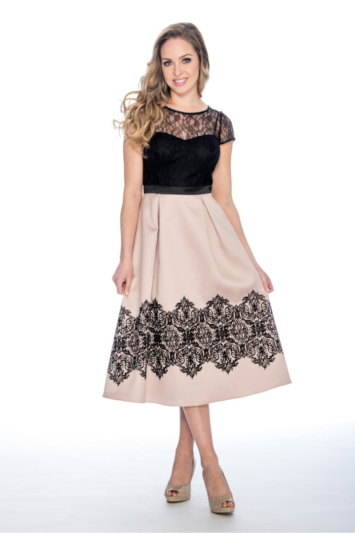 fit and flare, print, short dress