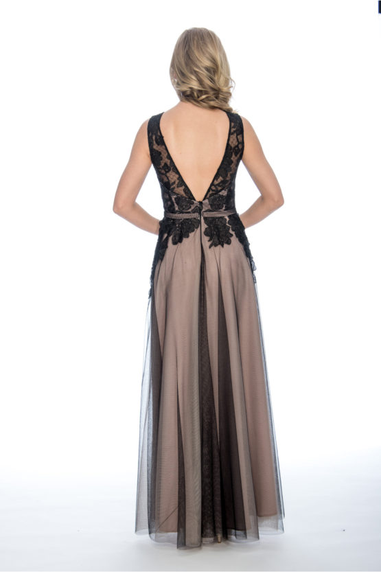 lace top, ballgown, long dress
