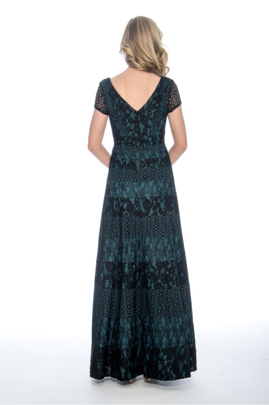 lace panel, ballgown, long dress