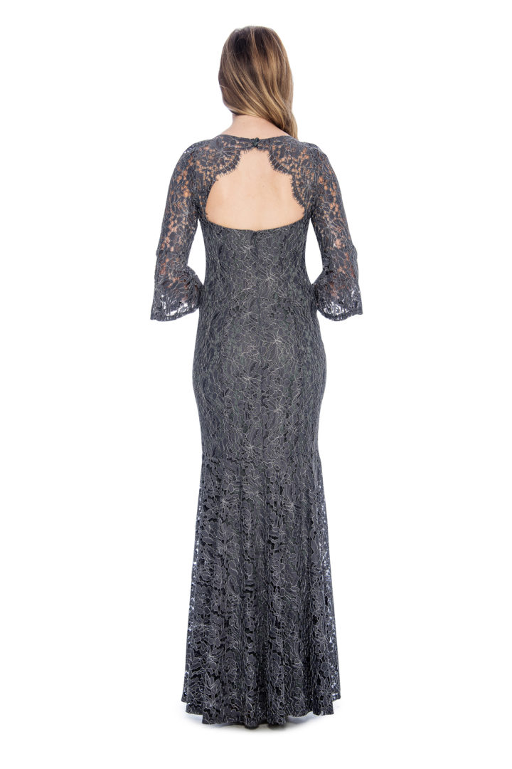 Bell sleeve, lace, long dress