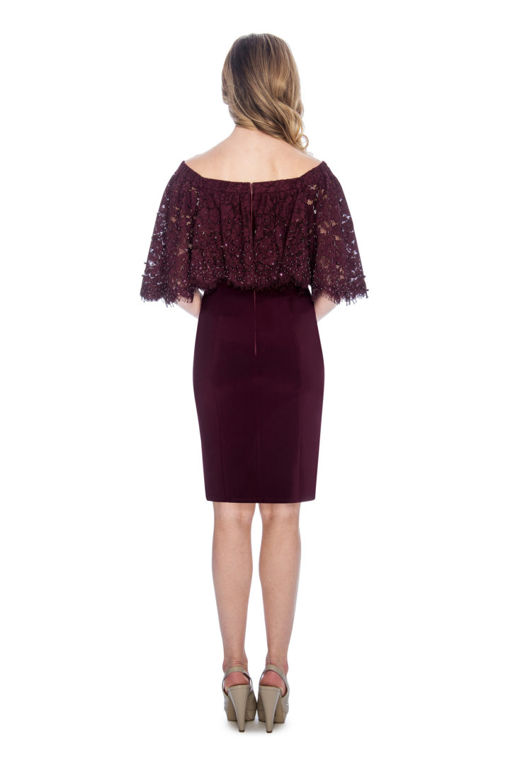 Cape overlay, short dress