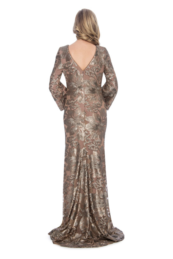 Bell sleeve, sequin, long dress