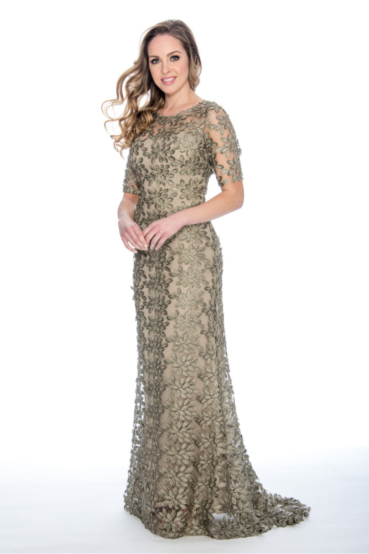 Soutache, lace, long dress