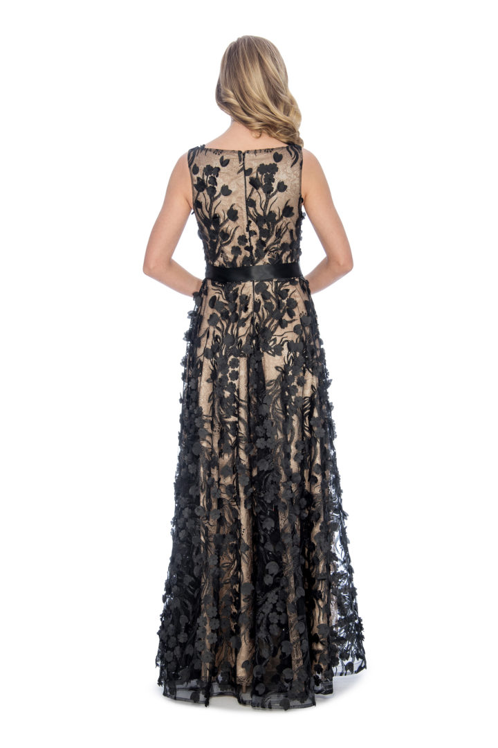 3D embroidery, ballgown, long dress