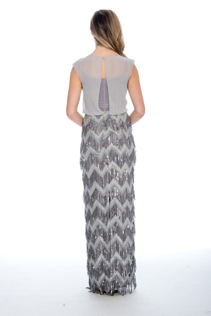 Bloussant top, tassel skirt, long dress