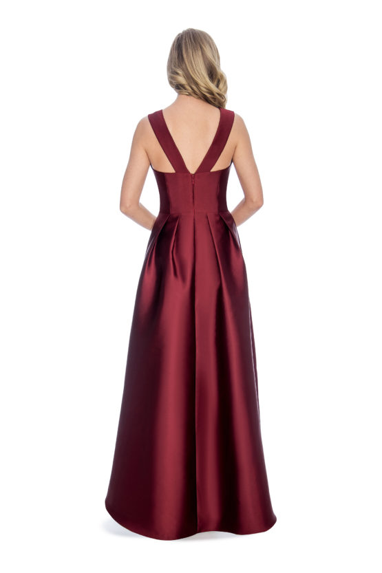 Pleated top, high low dress