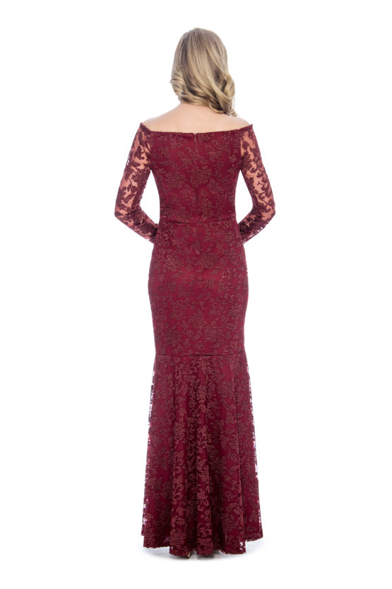 Off the shoulder, embroidery, long dress