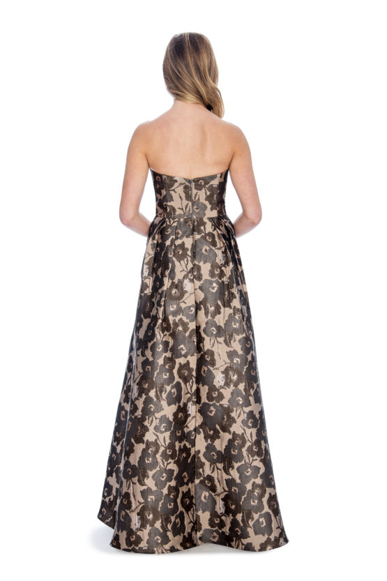 Sweetheart, printed, long dress