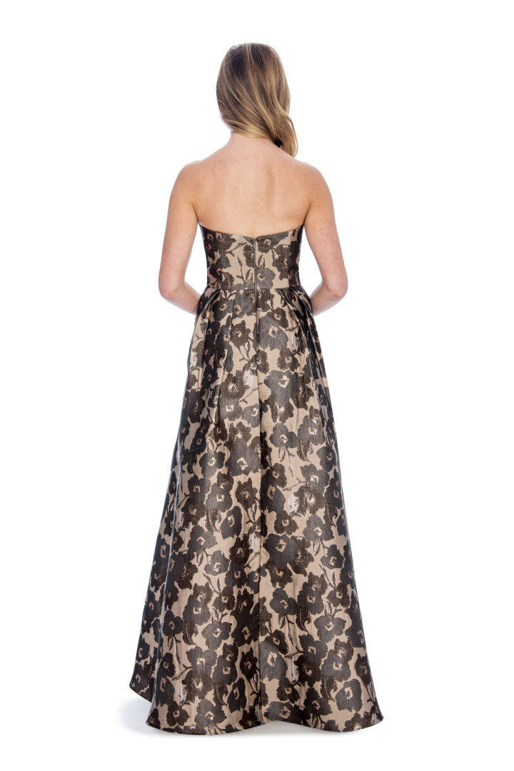 Sweetheart, printed, long dress