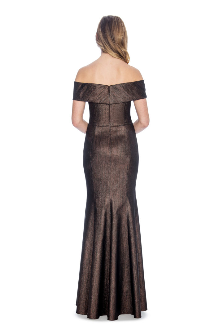Off the shoulder, long dress