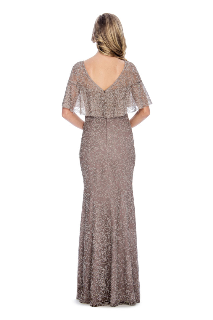 Pop over, caviar beaded, long dress