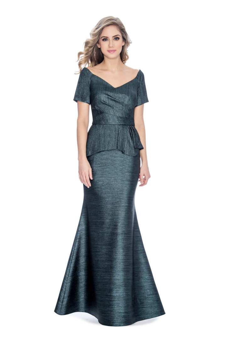 peplum, long dress