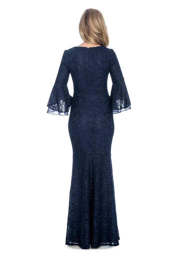 Bell sleeve, lace, long dress