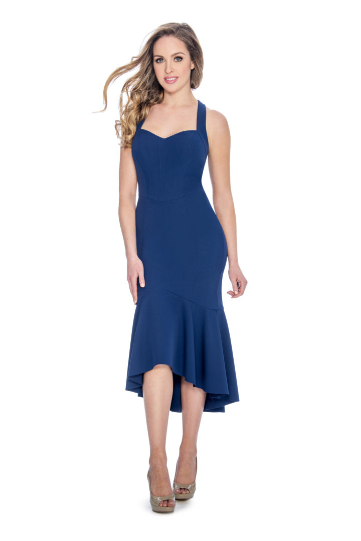 Sweetheart, trumpet skirt, midi dress