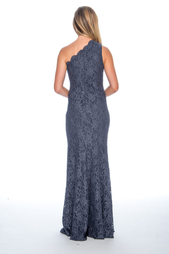 Lace, one shoulder, long dress