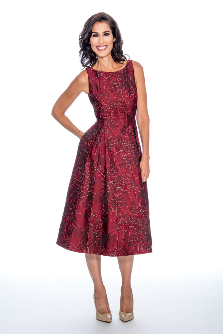 Print, fit and flare, short dress