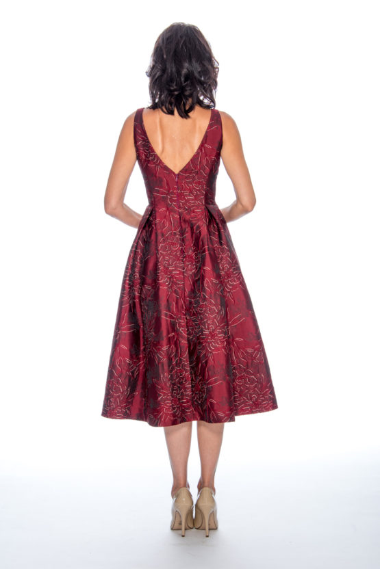 Print, fit and flare, short dress