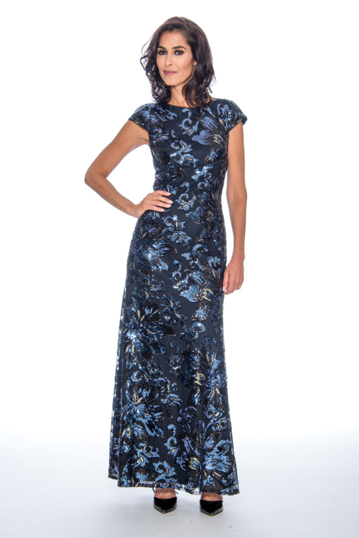 One shoulder, sequin, long dress